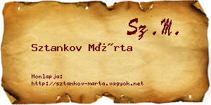 Sztankov Márta névjegykártya